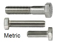 Hex Cap Screws, Metric Stainless