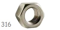 Hex Nut, UNC Stainless 316