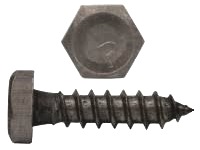 3/8"-7 x 4" Hex Lag Screw, Low Carbon, Plain,  1 ct