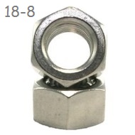 7/8"-9  Hex Nut, UNC (Coarse) Stainless 18-8,  1 ea