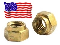 1"-14  L9 (Fine) UNS Collar Locknuts, Cad. Yellow & Wax,  1 ea
