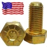 3/8"-16 x 1/2", L9 Hex  Cap Screw, UNC (FT) Y/Zinc,  1 ea