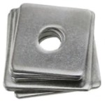5/8" x 3" x .250  Slotted Square Plate Washer, HD Galv,  1 ct 